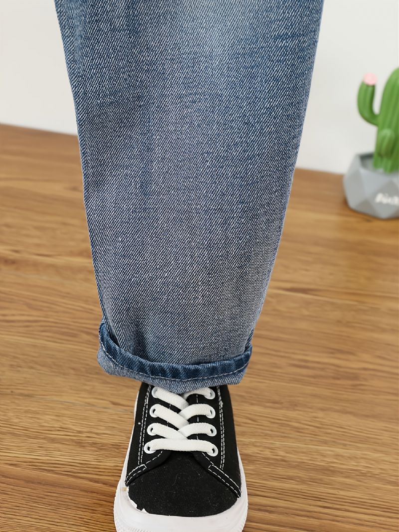 Børne Denim Casual Ripped Jeans Forår Efterår