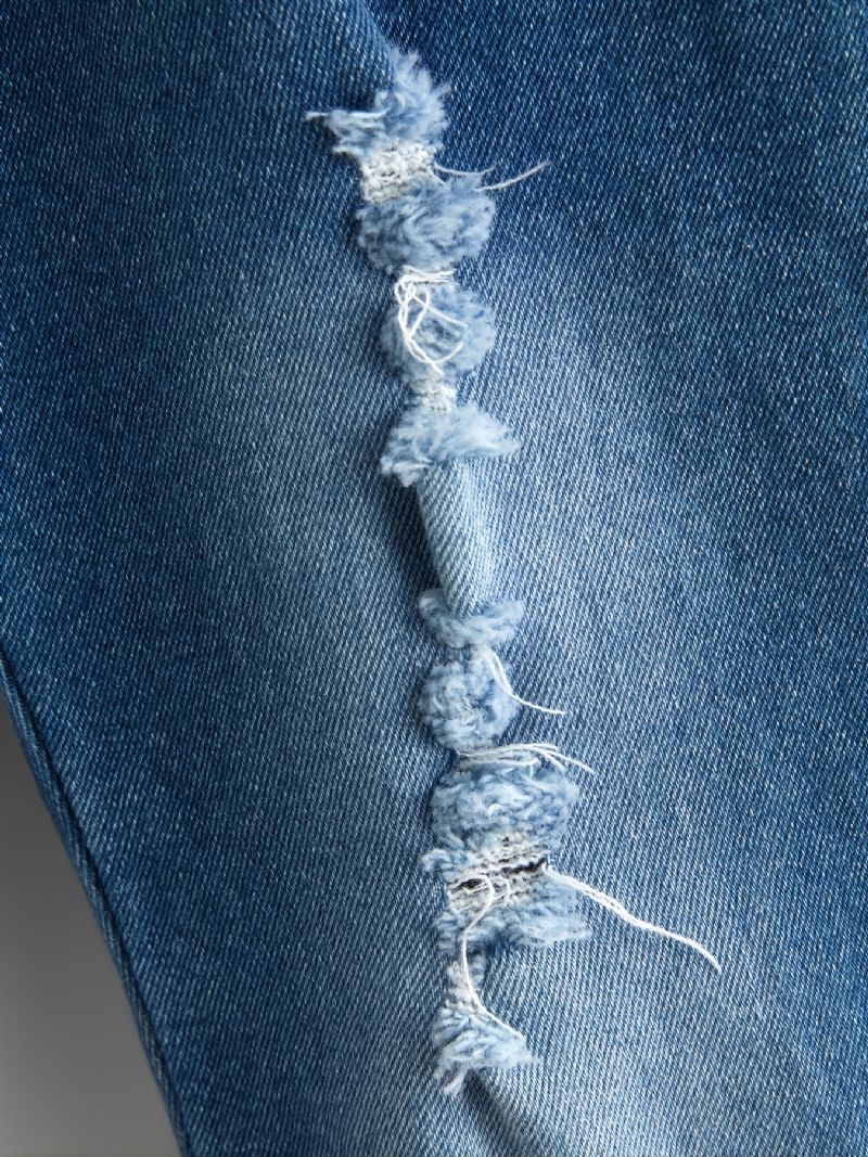 Børns Baby Piger Rippede Jeans Elastiske Talje Bukser Børnetøj