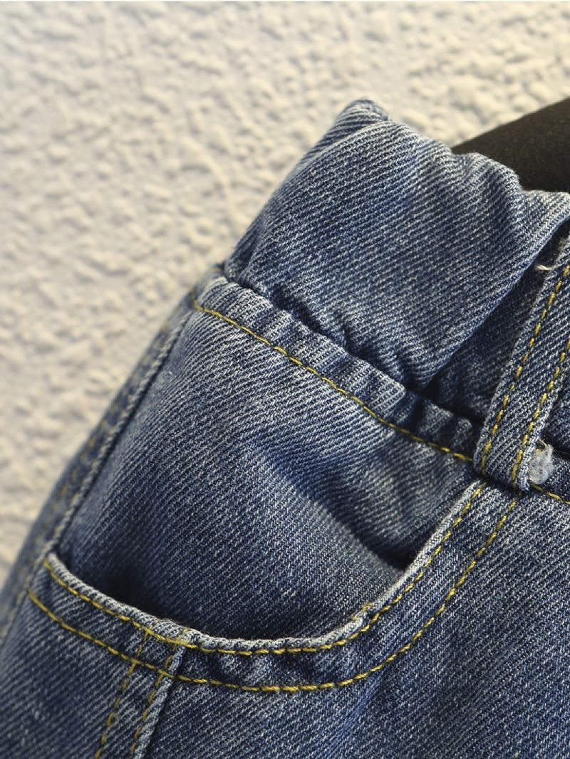 Drenge Casual Jeans Elastiske Talje Denimbukser