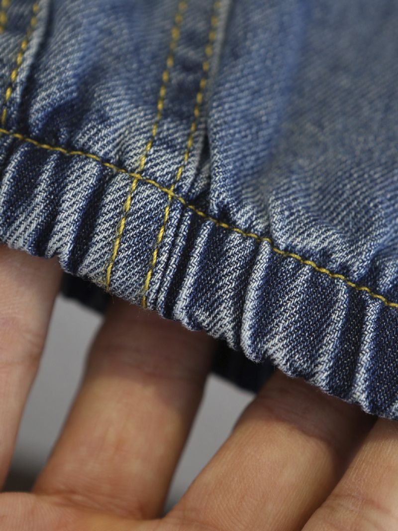 Drenge Casual Jeans Elastiske Talje Denimbukser