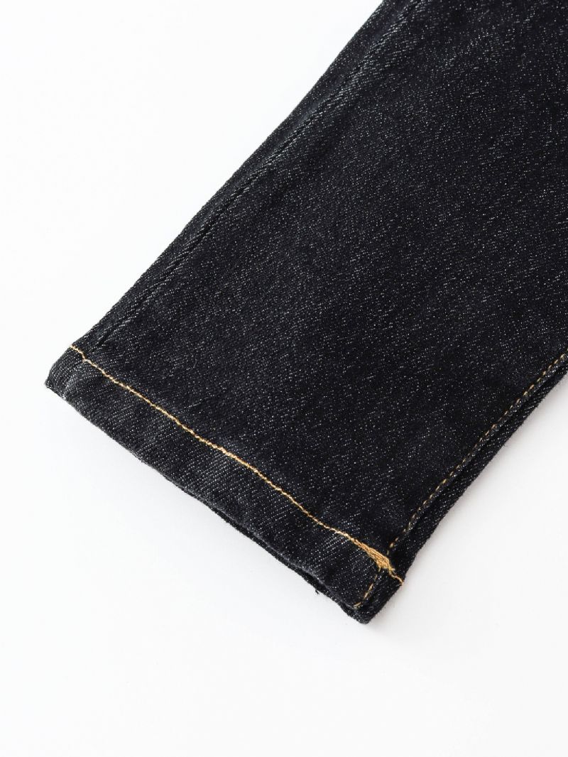 Ensfarvede Denim Jeans Til Piger