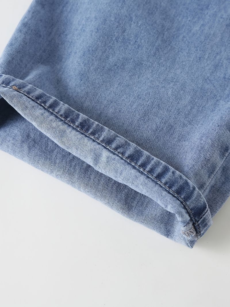 Jeans Med Brede Ben Til Piger Elastisk Linning Til Efterår Og Vinter Ny