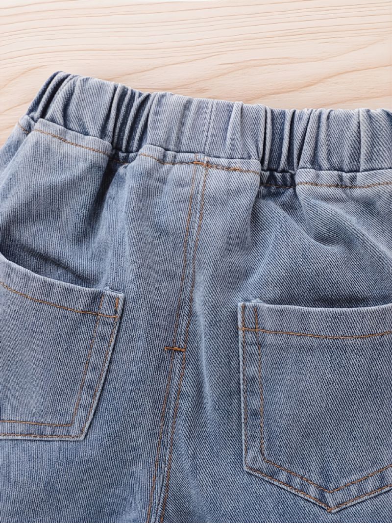 Moderigtige Stribede Denim-jeans Til Efterår Og Vinter