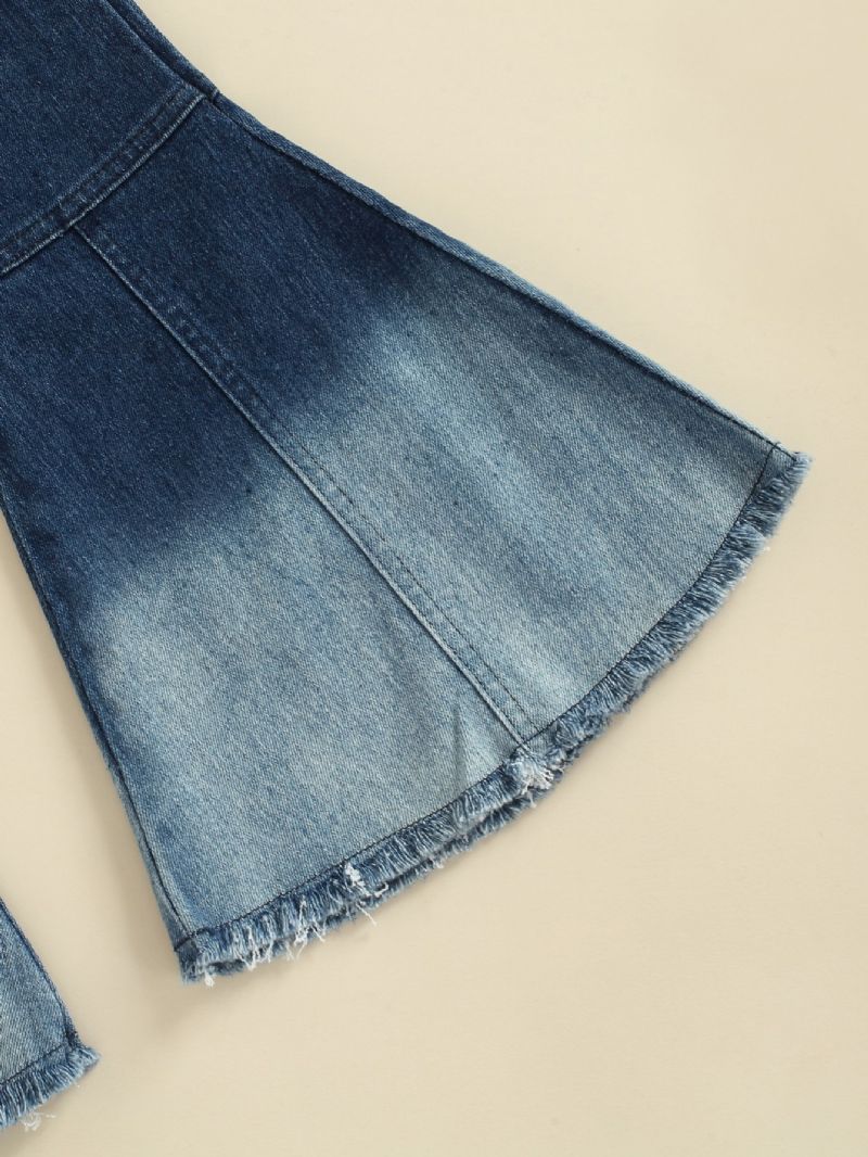 Pigebukser Med Udsving Casual Elastiske Jeans