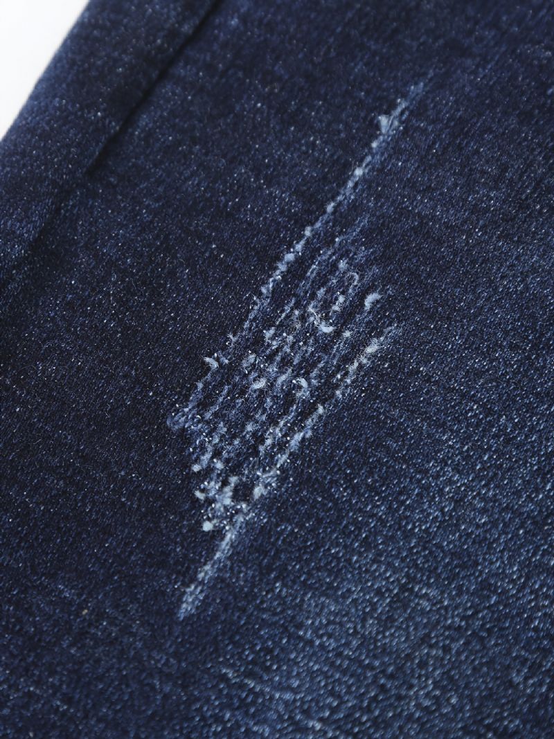 Piger Flad Jeans Denimbukser Med Elastisk Linning