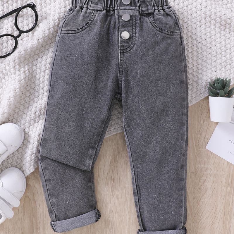 Piger Mode Washed Denim Jeans