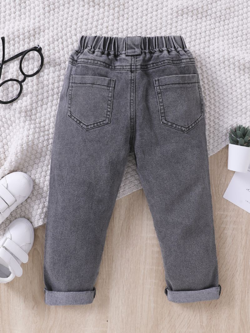 Piger Mode Washed Denim Jeans