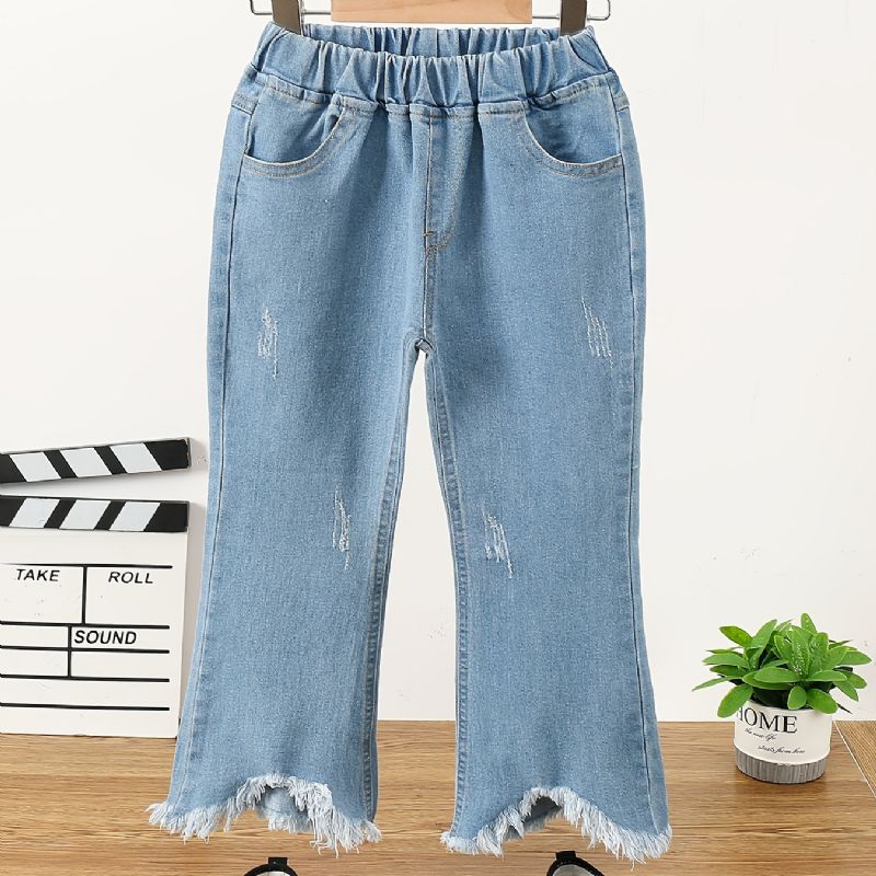 Piger Simple Mode Casual Denim Flared Jeans