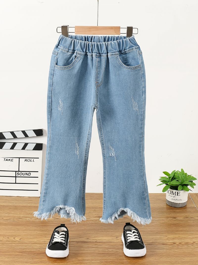 Piger Simple Mode Casual Denim Flared Jeans