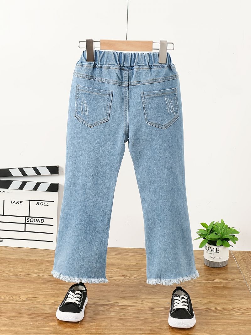 Piger Simple Mode Casual Denim Flared Jeans