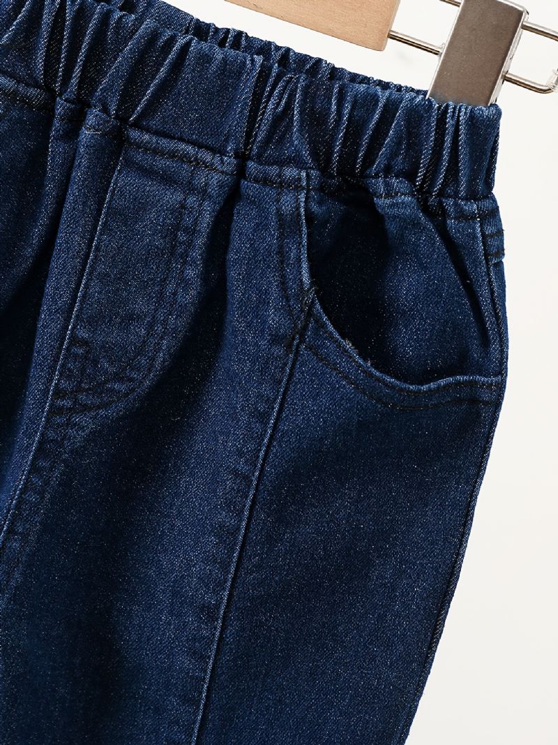 Piger Simple Mode Sløjfe Denim Flared Jeans