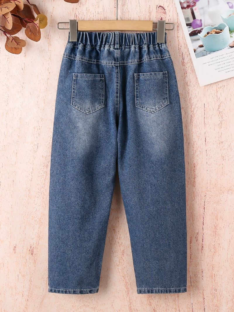 Piger Strimlet Lomme Løse Harem Jeans