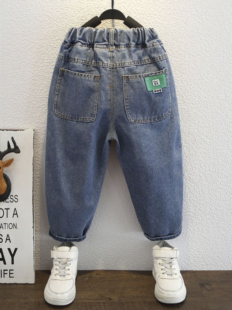 Toddler Drenge Triangle Green Logo Cargo Jeans