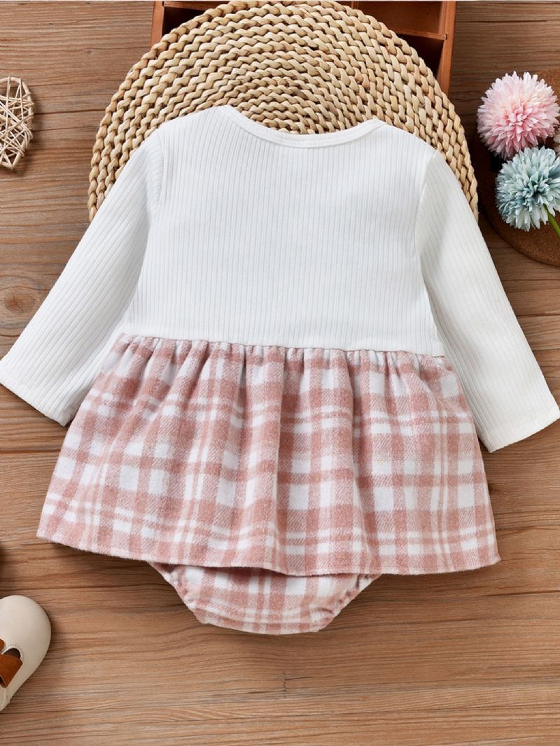 Piger Baby Elegant Plaid Sløjfekjole