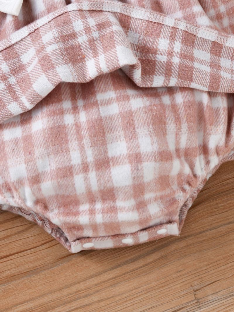 Piger Baby Elegant Plaid Sløjfekjole