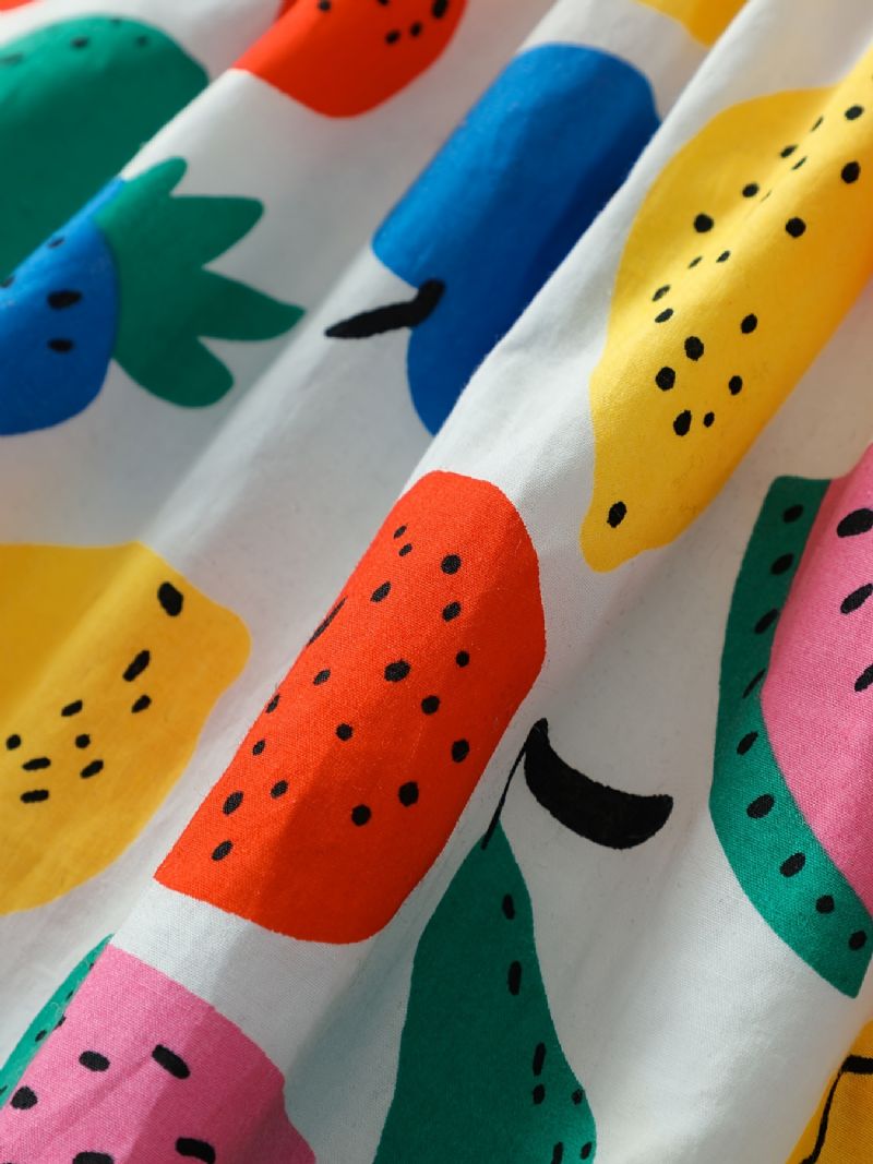 Piger Cute Fruits Print Ærmeløs Kjole Tøj