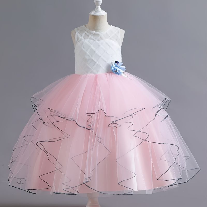 Piger Pink Princess Dress Wedding Host Piano Performance