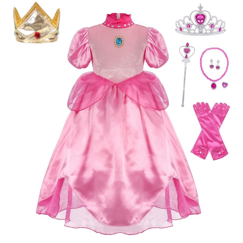 Piger Pink Princess Kjole Til Fest Cosplay Kostume