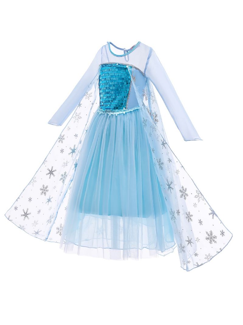 Piger Prinsesse Kjole Kostume Dress Up Fødselsdagsfest Halloween Jul Cosplay Outfit