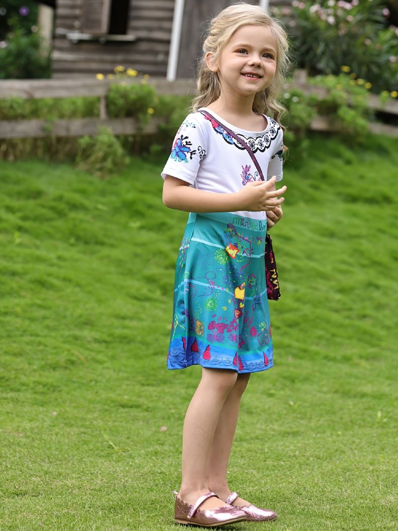 Piger Prinsesse Kjole Kostume Dress Up Fødselsdagsfest Jul Cosplay Outfit Tilbehør Inkluderet Sæt Børnetøj