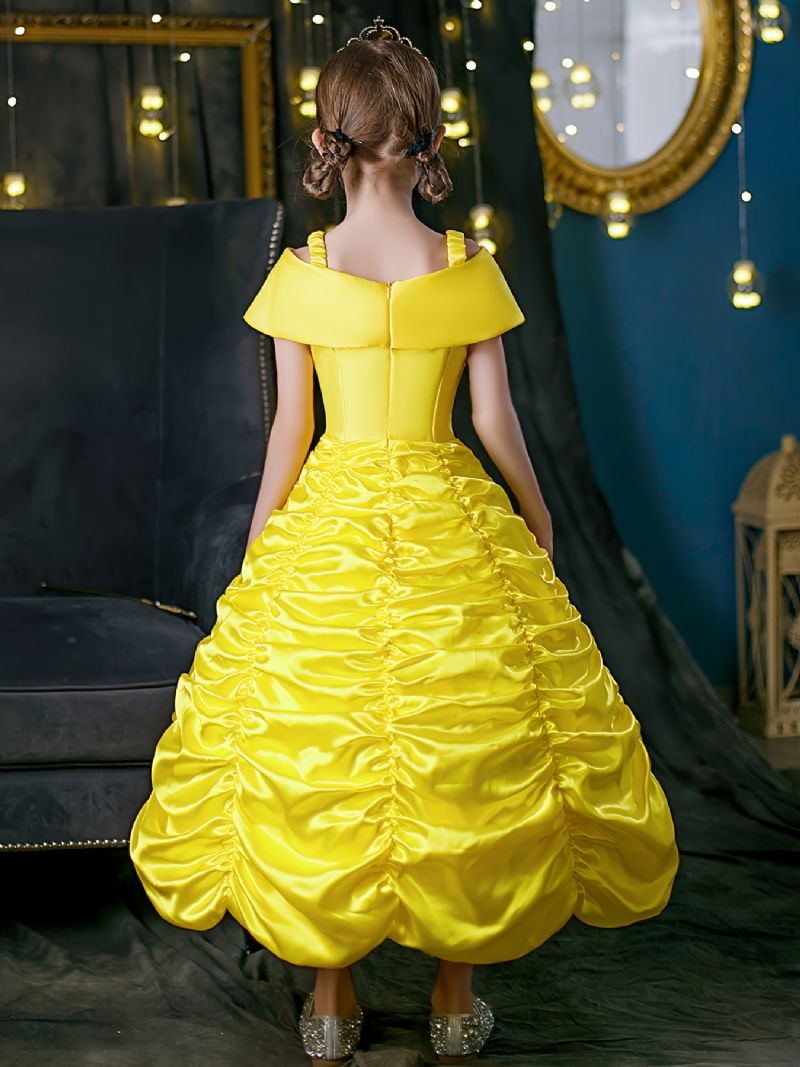 Piger Prinsesse Udklædningskjole Med Tilbehør Beauty & The Beast Dress