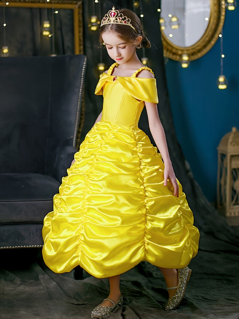 Piger Prinsesse Udklædningskjole Med Tilbehør Beauty & The Beast Dress