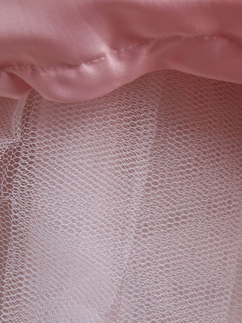 Piger Sød Elegant Puff Sleeve Mesh Prinsesse Kjole Til Performance Fest Kostumer Pink