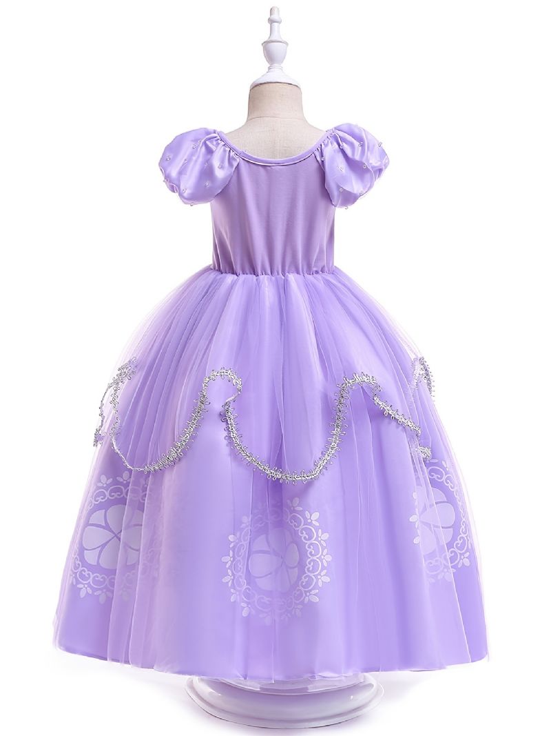 Piger Sofia Den Første Rapunzel Prinsesse Halloween Kostume Fancy Fest Cosplay Dress Up Fødselsdagskjole