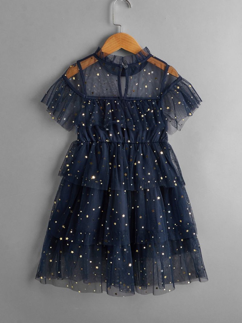 Piger Sparkle Tulle Dress Toddler With Stars First Birthday Photoshoot