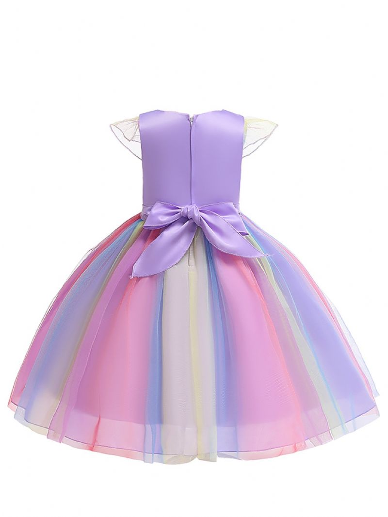 Piger Unicorn Mesh Princess Dress Festkjole Julekjole