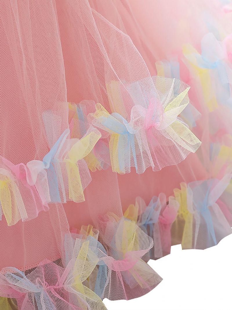 Små Piger Blomsterpåklædning Kostume Prinsesse Tutu-konkurrence Fødselsdagsfest Kjoler Dansekjole Til Børn Foto Cosplay