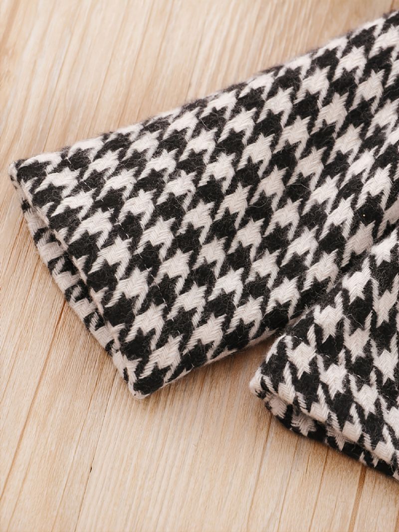 3 Stk Baby Cardigan Houndstooth Langærmet Kjole