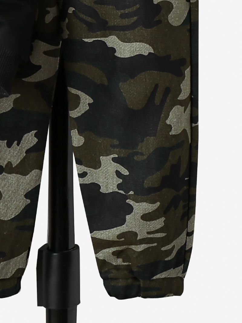 2 Stk Drenge Rund Hals Langærmet Camo Sweatsuit Sæt