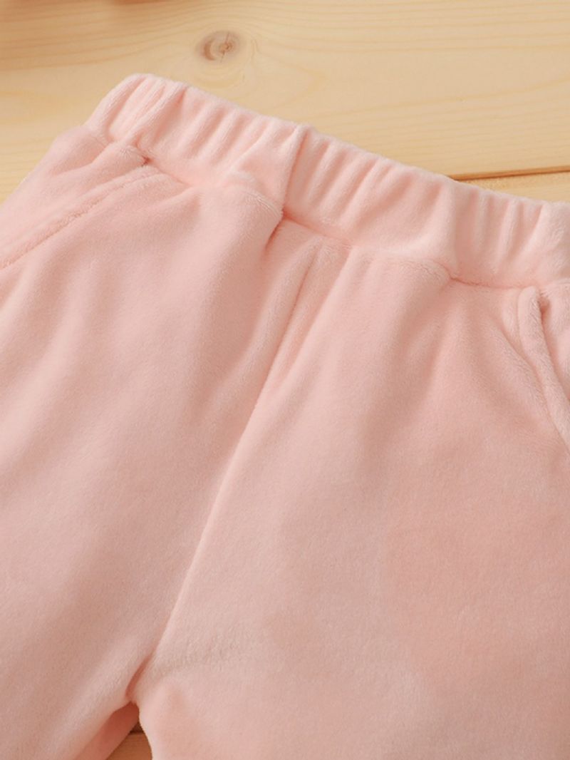 2stk Drenge Pink Hætte Langærmet Sweatshirt Sæt