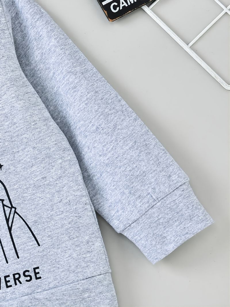 Baby Drenge Bomuldstrøje Sweatshirt & Matchende Joggerbukser Sæt