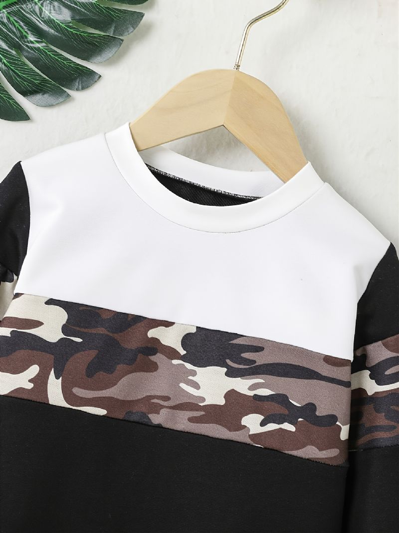 Baby Drenge Camo Pullover Sweatshirt & Matchende Joggerbukser Sæt