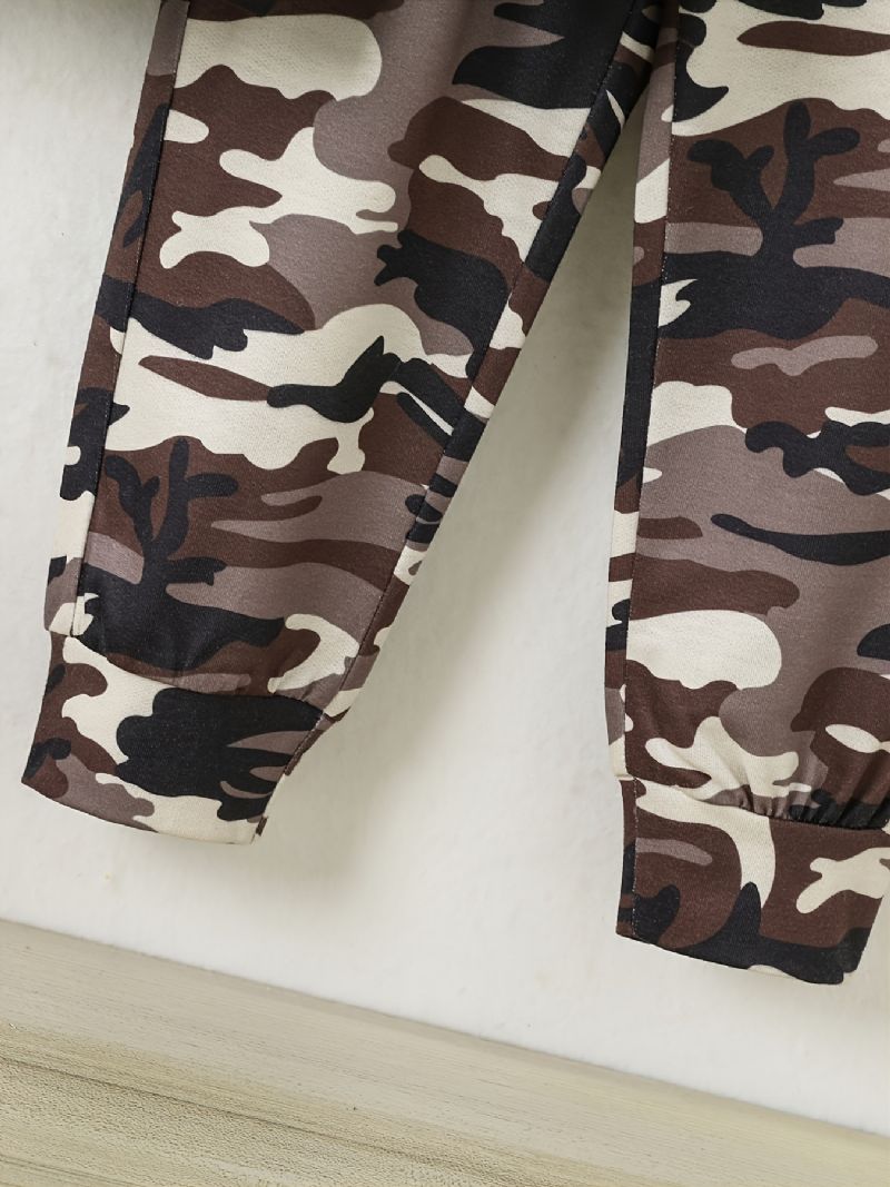 Baby Drenge Camo Pullover Sweatshirt & Matchende Joggerbukser Sæt