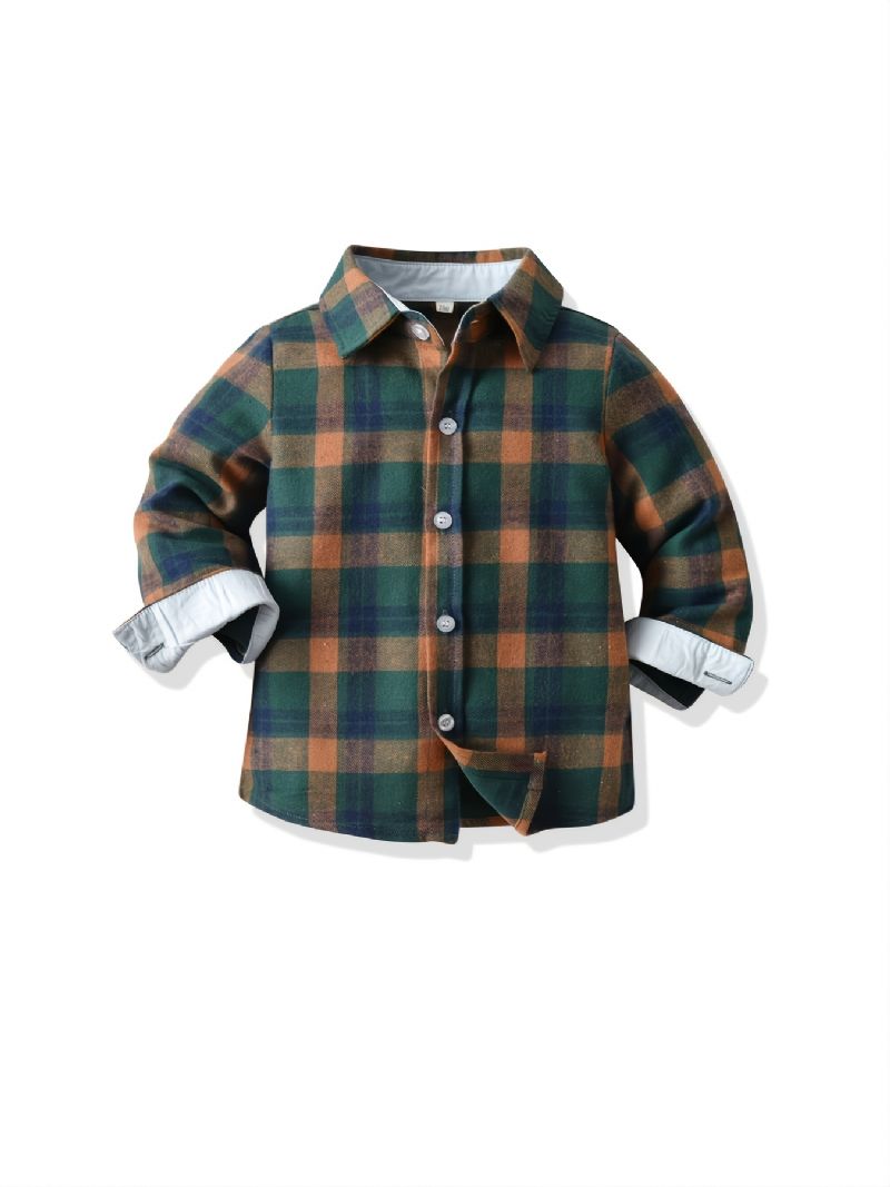 Baby Drenge Plaid Button-up Skjorte & Selebukser Sæt Herre Sæt Til Julefest