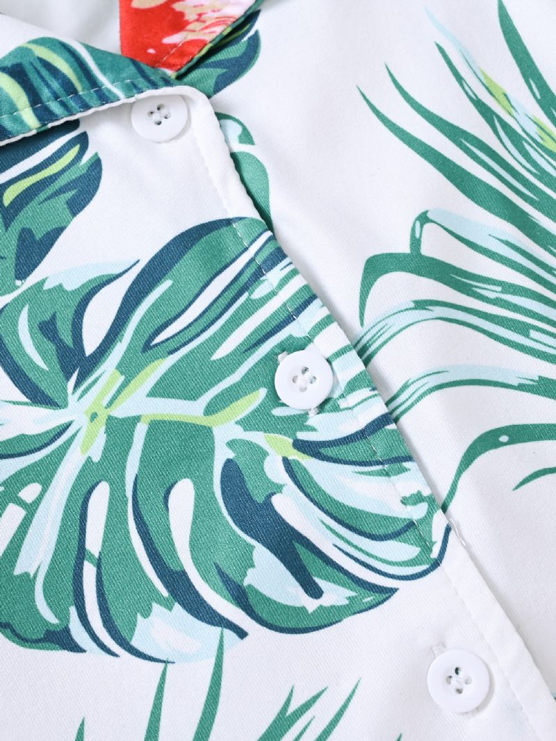 Drenge Casual Flamingo Print Shorts Sæt