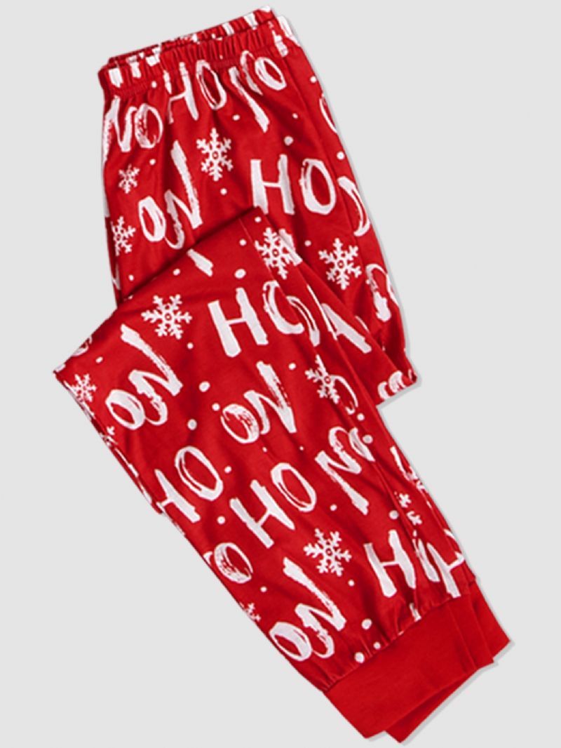 Drenge Christmas 2 Letter Pattern Fawn Homewear 2-delt Sæt