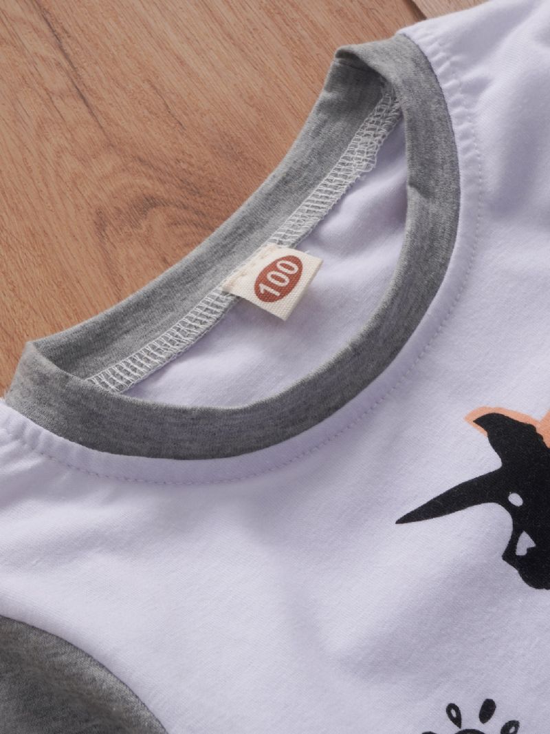 Drenge Dinosaur Print Langærmet Sweatshirt & Bukser Sæt