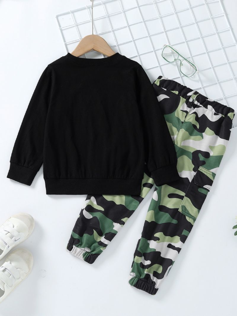 Drenge Pullover Sweatshirt & Matchende Camouflage Jogger Bukser Børnetøj