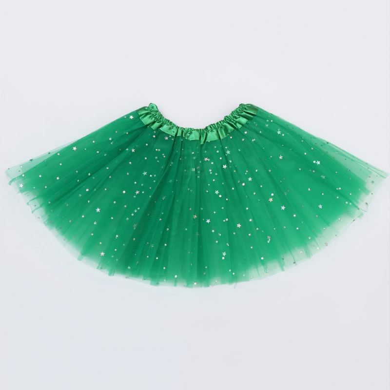 Børnefest Mesh Pailletteret Solid Tutu-nederdel