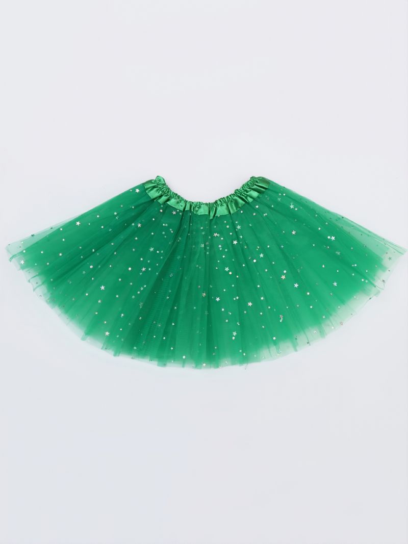 Børnefest Mesh Pailletteret Solid Tutu-nederdel