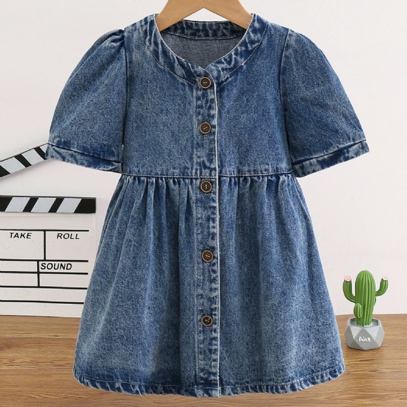 Piger Baby Casual Denim Langærmet Nederdel