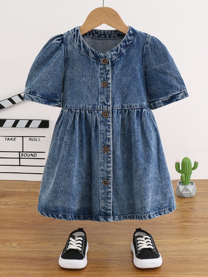 Piger Baby Casual Denim Langærmet Nederdel