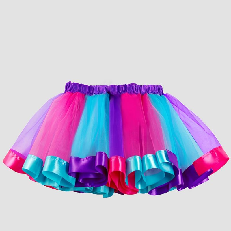 Piger Elegant Layered Mesh Tutu Nederdel Kostume Til Party Ballet Performance