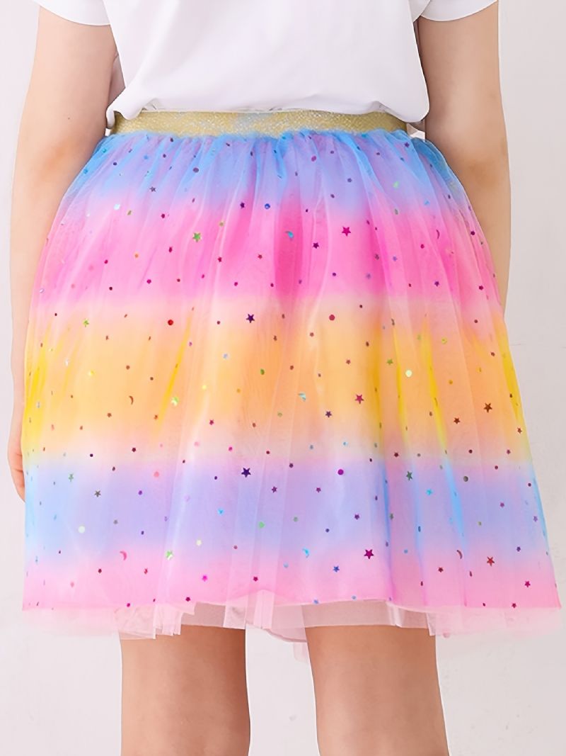 Piger Tutu Nederdel Rainbow Star Mesh Prinsesse Kjole