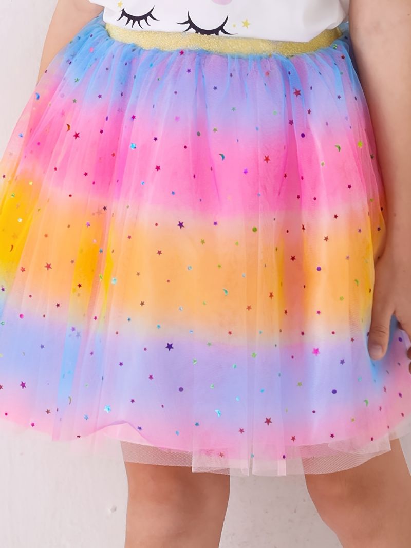 Piger Tutu Nederdel Rainbow Star Mesh Prinsesse Kjole