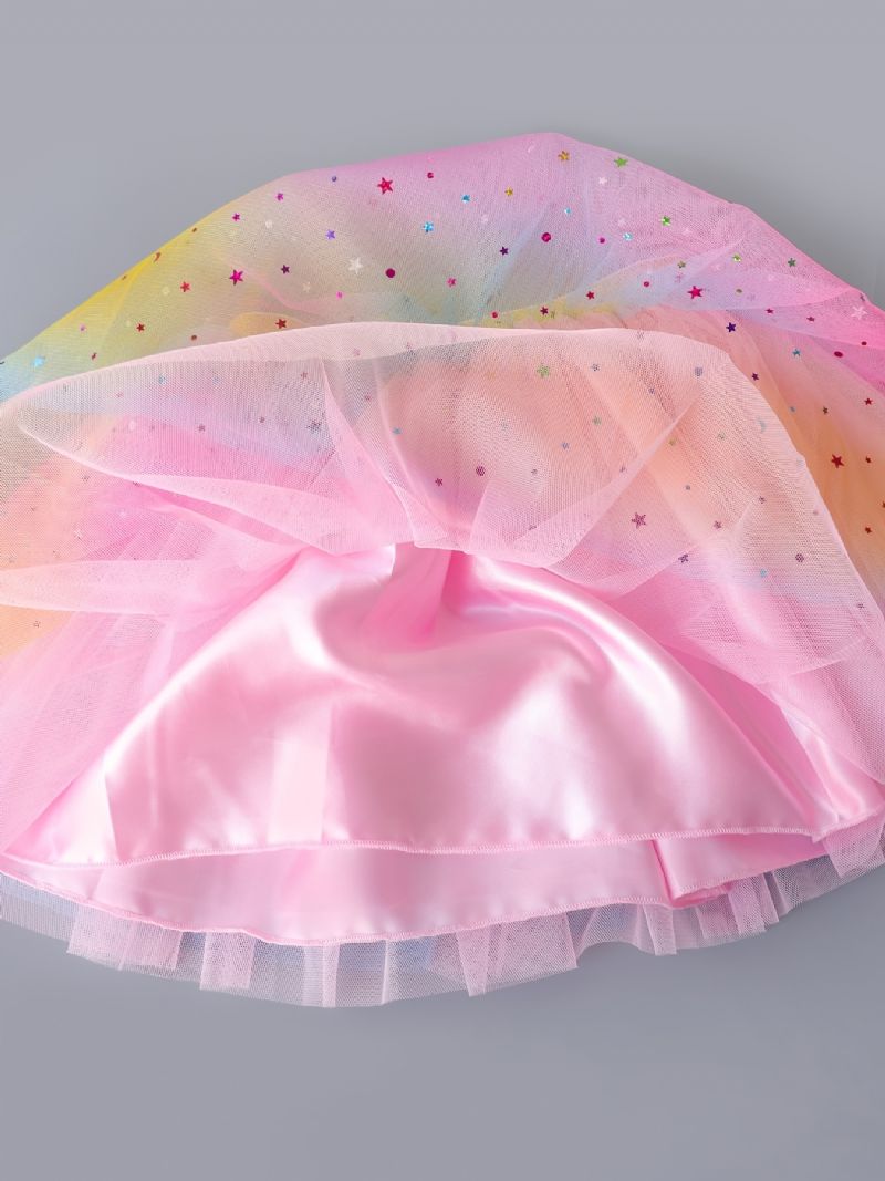 Piger Tutu Nederdel Rainbow Star Mesh Prinsesse Kjole